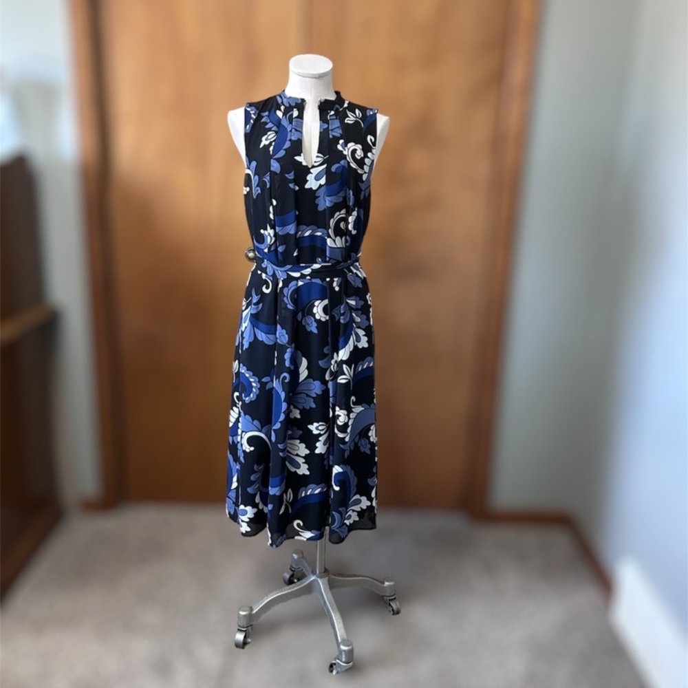 Ann Taylor Midi Length Dress with Matching Cardi
